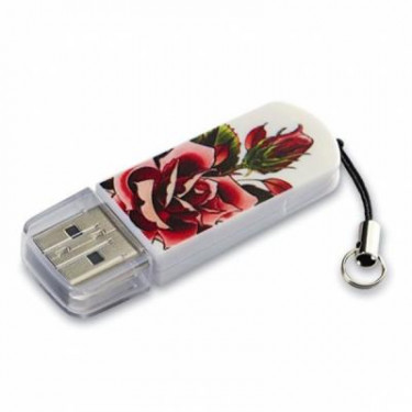 USB флеш накопичувач Verbatim 16GB STORE'N'GO MINI TATTOO ROSE USB 2.0 (49885)
