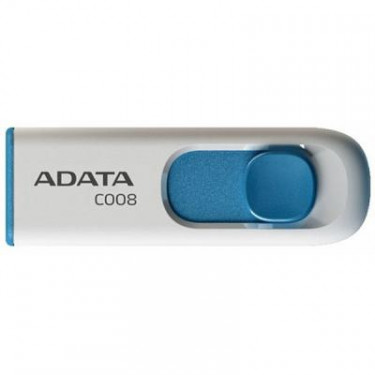USB флеш накопичувач ADATA 8GB C008 White USB 2.0 (AC008-8G-RWE)