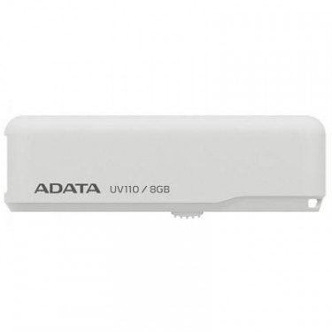 USB флеш накопичувач ADATA 8GB DashDrive UV110 White USB 2.0 (AUV110-8G-RWH)