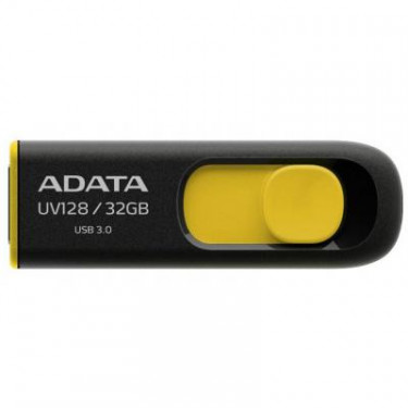 USB флеш накопичувач ADATA 32GB UV128 Black-Yellow USB 3.0 (AUV128-32G-RBY)