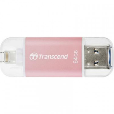 USB флеш накопичувач Transcend 64GB JetDrive Go 300 Rose Gold USB 3.1/Lightning (TS64GJDG300R)