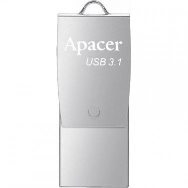 USB флеш накопичувач Apacer 8GB AH750 Silver USB 3.1 OTG (AP8GAH750S-1)