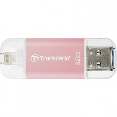 USB флеш накопичувач Transcend 32GB JetDrive Go 300 Rose Gold Plating USB 3.1/Lightning (TS32GJDG300R)