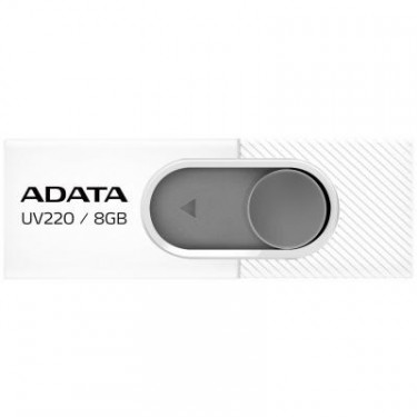 USB флеш накопичувач ADATA 8GB UV220 White/Gray USB 2.0 (AUV220-8G-RWHGY)