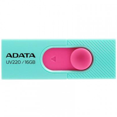 USB флеш накопичувач ADATA 16GB UV220 Green/Pink USB 2.0 (AUV220-16G-RGNPK)