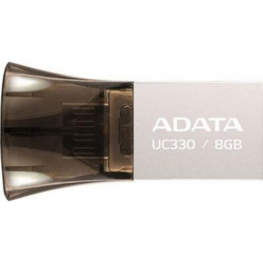 USB флеш накопичувач ADATA 8GB UC330 Black USB 2.0 OTG (AUC330-8G-RBK)