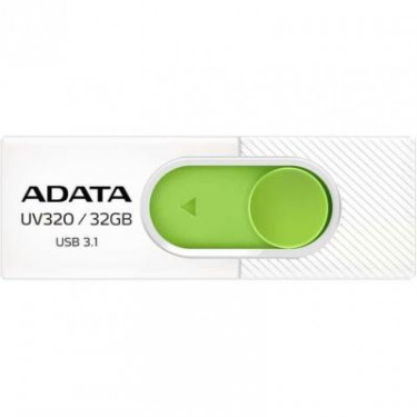 USB флеш накопичувач ADATA 32GB UV320 White/Green USB 3.1 (AUV320-32G-RWHGN)