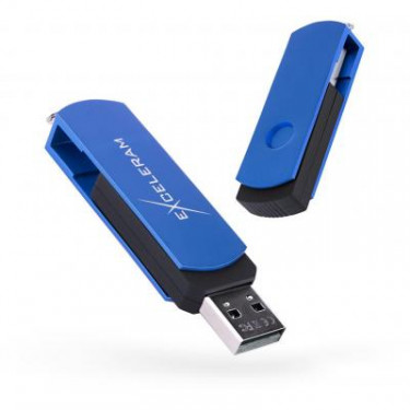 USB флеш накопичувач eXceleram 16GB P2 Series Blue/Black USB 2.0 (EXP2U2BLB16)