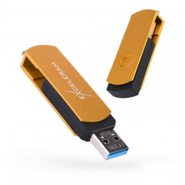 USB флеш накопичувач eXceleram 32GB P2 Series Gold/Black USB 3.1 Gen 1 (EXP2U3GOB32)
