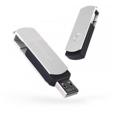 USB флеш накопичувач eXceleram 8GB P2 Series Silver/Black USB 2.0 (EXP2U2SIB08)