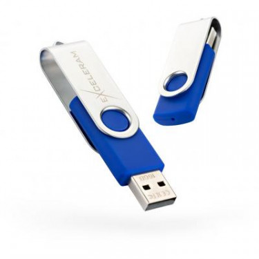 USB флеш накопичувач eXceleram 8GB P1 Series Silver/Blue USB 2.0 (EXP1U2SIBL08)