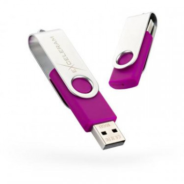 USB флеш накопичувач eXceleram 8GB P1 Series Silver/Purple USB 2.0 (EXP1U2SIPU08)
