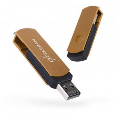 USB флеш накопичувач eXceleram 8GB P2 Series Brown/Black USB 2.0 (EXP2U2BRB08)