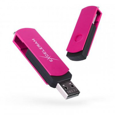 USB флеш накопичувач eXceleram 8GB P2 Series Rose/Black USB 2.0 (EXP2U2ROB08)