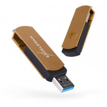 USB флеш накопичувач eXceleram 128GB P2 Series Brown/Black USB 3.1 Gen 1 (EXP2U3BRB128)