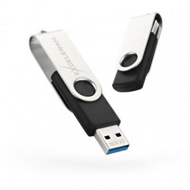 USB флеш накопичувач eXceleram 128GB P1 Series Silver/Black USB 3.1 Gen 1 (EXP1U3SIB128)