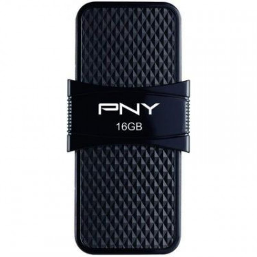 USB флеш накопичувач PNY flash 16GB Duo Link Micro Black OTG USB 3.0 (P-FD16GOTGSLMB-GE)