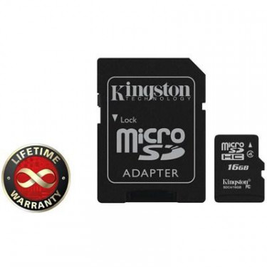 Карта пам'яті Kingston 16Gb microSDHC class 4 (SDC4/16GB)
