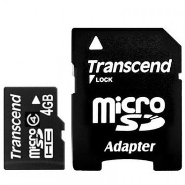 Карта пам'яті Transcend 4Gb microSDHC class 4 (TS4GUSDHC4)