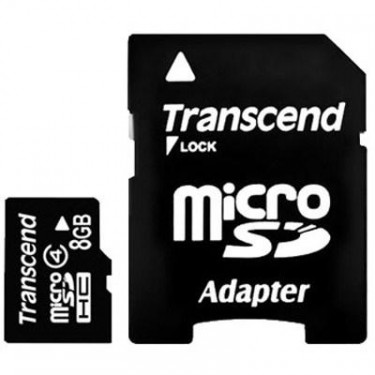 Карта пам'яті Transcend 8Gb microSDHC class 4 (TS8GUSDHC4)