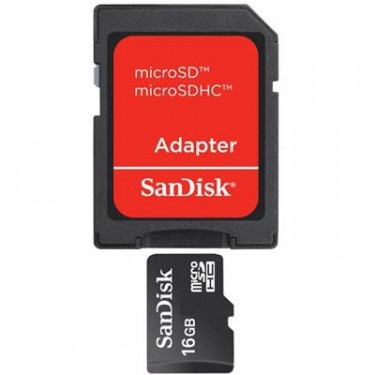 Карта пам'яті SanDisk 16Gb microSDHC class 4 (SDSDQM-016G-B35A)