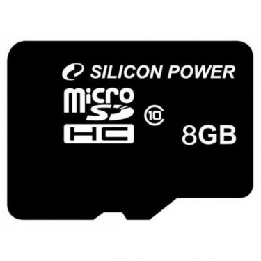Карта пам'яті Silicon Power 8Gb microSDHC class 10 (SP008GBSTH010V10)