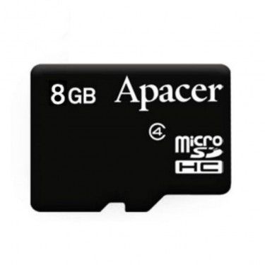 Карта пам'яті Apacer 8GB microSDHC Class4 w/o Adapter RP (AP8GMCSH4-RA)