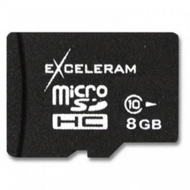 Карта пам'яті eXceleram 8Gb microSDHC class 10 без адаптера (MSD0810VA)