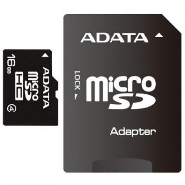 Карта пам'яті ADATA 16GB microSDHC Class 4 (AUSDH16GCL4-RA1)
