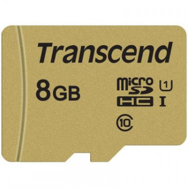 Карта пам'яті Transcend 8GB microSDHC class 10 UHS-I U1 (TS8GUSD500S)