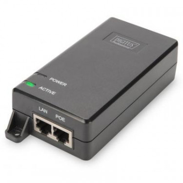 Адаптер (adapter) PoE Digitus PoE+ 802.3at, 10/100/1000 Mbps, Output max. 48V, 30W (DN-95103-2)