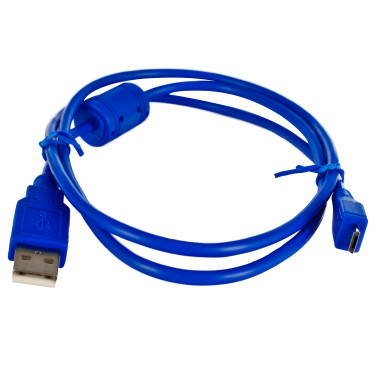 КАБЕЛЬ USB 2.0 - MICRO USB 2.0 СИНІЙ 1 м + ФЕРРИТ PN-MICROUSB-1MF PATRON