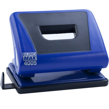 Діркопробивач пластиковий з гумовою вставкою Buromax 15 аркушів Синій (BM.4005-02)