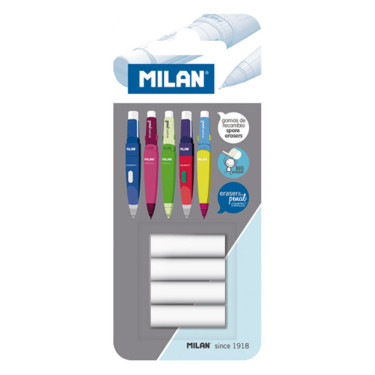 Гумка Milan змінні до механічного олівця 4 шт (ml.10299)