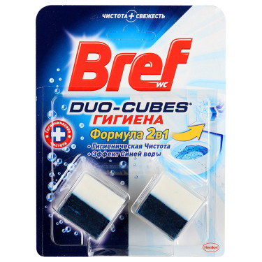 Чистячі кубики для унітазу Bref Дуо-Куб Гігієна 100 г (9000100897341)