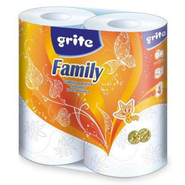 Туалетний папір Grite Family 2 шари 4 рулони 18.75 м (4770023482119)