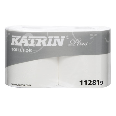 Туалетний папір Katrin міні рулони Plus Toilet 240 3 шари 34 м (73169701192814)