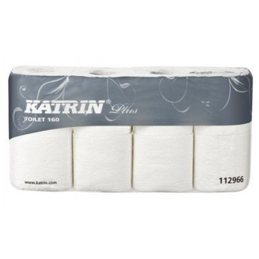 Туалетний папір Katrin 8 міні рулонів Plus Toilet 160 2 шари 19 м (5903683112969)