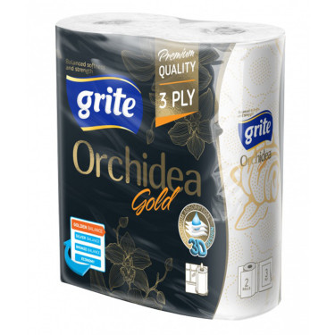 Туалетний папір Grite Orchidea Gold 170 вiдривiв 3 шари 4 рулона (4770023348095)