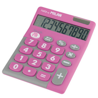 Калькулятор Milan DUO 10 розрядів Рожевий (ml.150610TDPBL)