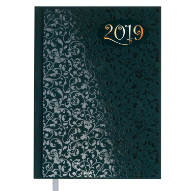 Щоденник датований Buromax 2019 Vintage A5 Темно-бірюзовий (BM.2174-35)