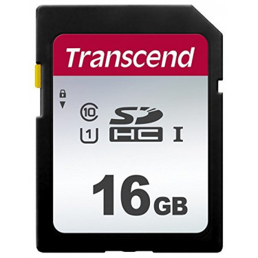 Карта пам'яті SD 16GB C10 UHS-I Transcend (TS16GSDC300S)