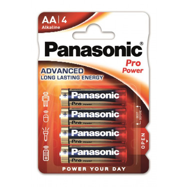 Батарейка AA лужна блістер, 4 шт, Pro Power Panasonic (LR6XEG/4BP)