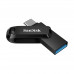 Накопичувач USB 3.1 Type-A + Type-C 64GB Ultra Dual Drive Go чорний SanDisk (SDDDC3-064G-G46) Фото 1