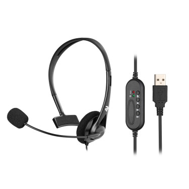 Гарнітура ПК моно USB On-ear omni-mic 2м чорна 2E (2E-CH11MU)