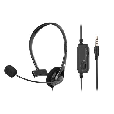 Гарнітура ПК моно On-ear mini-jack omni-mic 1.2м чорна 2E (2E-CH11MJ)