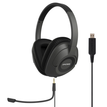 Гарнітура комп'ютерна стерео Over-Ear  SB42, USB, Uni Mic, 2.4м, сіра Koss (193540.101)