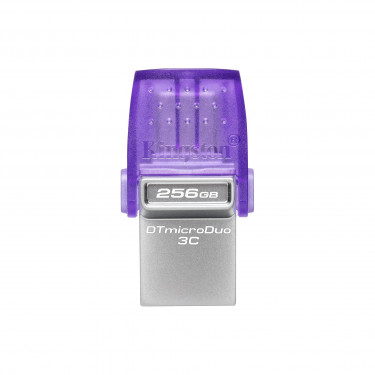 Накопитель USB 3.2 Type-A + Type-C 256GB DT microDuo 3C R200MB/s Kingston (DTDUO3CG3/256GB)