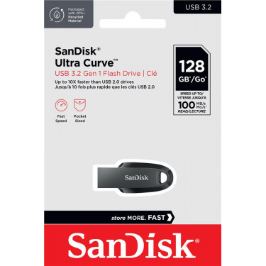 Накопичувач USB 3.2 Type-A 64GB Ultra Curve чорний SanDisk (SDCZ550-064G-G46)