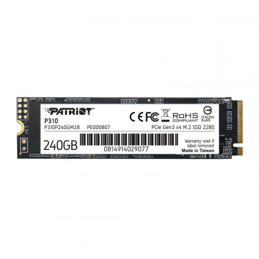 Накопичувач SSD P310 240GB, M.2, PCIe 3.0 Patriot (P310P240GM28)